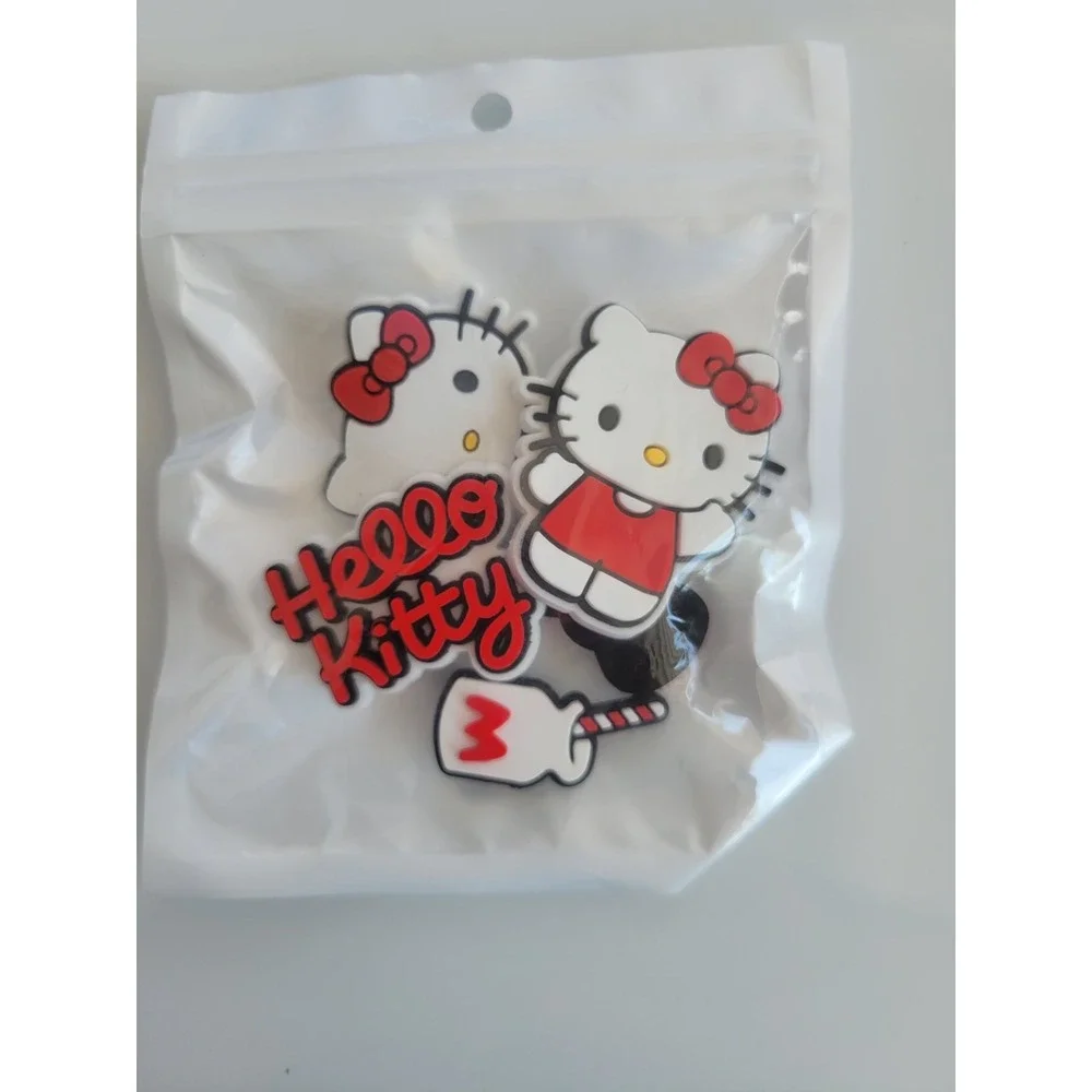 Kitty Shoe & Boot‎ Charms Suitable for Clogs - Iconic Red Bow & Hello Kitty Face